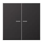 JUNG - JUNG HOME Taster 2fach, Aluminium , Serie LS, dark (es Aluminium)