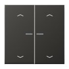 JUNG - JUNG HOME Taster 2fach, mit Pfeilsymbolen, Aluminium , anthrazit (es Aluminium)
