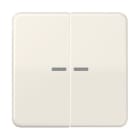JUNG - JUNG HOME Taster 2fach, Duroplast, Serie CD, weiß