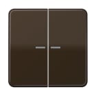 JUNG - JUNG HOME Taster 2fach, Duroplast, Serie CD, braun