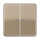 JUNG - JUNG HOME Taster 2fach, Aluminium eloxiert, Serie CD, gold-bronze