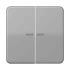JUNG - JUNG HOME Taster 2fach, Duroplast, Serie CD, grau