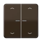 JUNG - JUNG HOME Taster 2fach, mit Pfeilsymbolen, Duroplast, Serie CD, braun