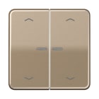 JUNG - JUNG HOME Taster 2fach, mit Pfeilsymbolen, Aluminium eloxiert, gold-bronze