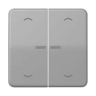 JUNG - JUNG HOME Taster 2fach, mit Pfeilsymbolen, Duroplast, Serie CD, grau