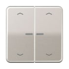 JUNG - JUNG HOME Taster 2fach, mit Pfeilsymbolen, Aluminium eloxiert, Serie CD, platin