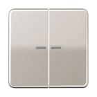 JUNG - JUNG HOME Taster 2fach, Aluminium eloxiert, Serie CD, platin
