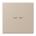 JUNG - JUNG HOME Taster 2fach, Serie LS, ombre naturelle claire