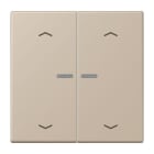 JUNG - JUNG HOME Taster 2fach, mit Pfeilsymbolen, Serie LS, ombre naturelle claire