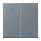 JUNG - JUNG HOME Taster 2fach, mit Pfeilsymbolen, Serie LS, gris 59
