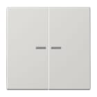 JUNG - JUNG HOME Taster 2fach, Duroplast, Serie LS, lichtgrau