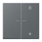JUNG - eNet Taster Universal 1fach 2fach, Duroplast, Serie LS, gris foncé 31