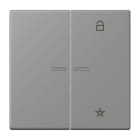 JUNG - eNet Taster Universal 1fach 2fach, Duroplast, Serie LS, gris 31