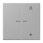 JUNG - eNet Taster Universal 1fach 2fach, Duroplast, Serie LS, gris moyen