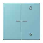 JUNG - eNet Taster Universal 1fach 2fach, Duroplast, Serie LS, céruléen moyen