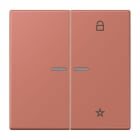 JUNG - eNet Taster Universal 1fach 2fach, Duroplast, Serie LS, terre sienne brique
