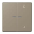 JUNG - eNet Taster Universal 1fach 2fach, Duroplast, Serie LS, ombre naturelle moyenne