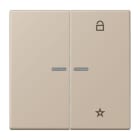 JUNG - eNet Taster Universal 1fach 2fach, Duroplast, Serie LS, ombre naturelle claire