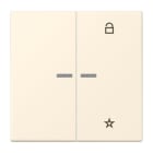 JUNG - eNet Taster Universal 1fach 2fach, Duroplast, Serie LS, blanc ivoire