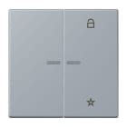 JUNG - eNet Taster Universal 1fach 2fach, Duroplast, Serie LS, gris clair 59