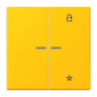 JUNG - eNet Taster Universal 1fach 2fach, Duroplast, Serie LS, le jaune vif