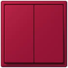 JUNG - Friends of Hue Funk-Wandsender Set 4-kanalig, Serie LS, rouge carmin