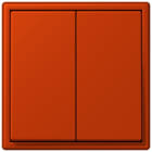 JUNG - Friends of Hue Funk-Wandsender Set 4-kanalig, Serie LS, rouge vermillon 59