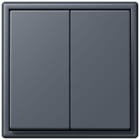 JUNG - Friends of Hue Funk-Wandsender Set 4-kanalig, Serie LS, gris fonce 59