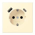 JUNG - SCHUKO Steckdose 16 A 250 V ~, USB 1 x Typ A + 1 x Typ CSAFETY+, Serie LS, blanc