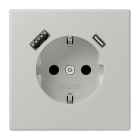 JUNG - SCHUKO Steckdose 16 A 250 V ~, USB 1 x Typ A + 1 x Typ CSAFETY+, gris clair 31