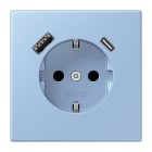 JUNG - SCHUKO Steckdose 16 A 250 V ~, USB 1 x Typ A + 1 x Typ CSAFETY+, outremer moyen