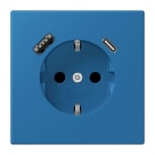 JUNG - SCHUKO Steckdose 16 A 250 V ~, USB 1 x Typ A + 1 x Typ CSAFETY+, bleu céruléen 31