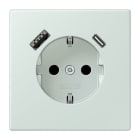 JUNG - SCHUKO Steckdose 16 A 250 V ~, USB 1 x Typ A + 1 x Typ CSAFETY+, céruléen pale