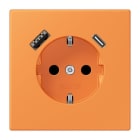 JUNG - SCHUKO Steckdose 16 A 250 V ~, USB 1 x Typ A + 1 x Typ CSAFETY+, orange clair