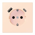 JUNG - SCHUKO Steckdose 16 A 250 V ~, USB 1 x Typ A + 1 x Typ CSAFETY+, orange pâle