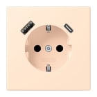 JUNG - SCHUKO Steckdose 16 A 250 V ~, USB 1 x Typ A + 1 x Typ CSAFETY+, terre sienne pâle