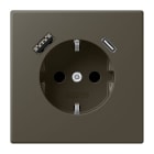JUNG - SCHUKO Steckdose 16 A 250 V ~, USB 1 x Typ A + 1 x Typ CSAFETY+, ombre naturelle 31