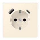 JUNG - SCHUKO Steckdose 16 A 250 V ~, USB 1 x Typ A + 1 x Typ CSAFETY+, blanc ivoire