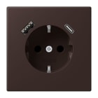 JUNG - SCHUKO Steckdose 16 A 250 V ~, USB 1 x Typ A + 1 x Typ CSAFETY+, terre d’ombre brûlé