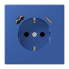JUNG - SCHUKO Steckdose 16 A 250 V ~, USB 1 x Typ A + 1 x Typ CSAFETY+, bleu outremer 59