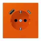JUNG - SCHUKO Steckdose 16 A 250 V ~, USB 1 x Typ A + 1 x Typ CSAFETY+, orange vif