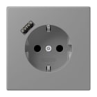JUNG - SCHUKO Steckdose 16 A 250 V ~, mit USB 1 x Typ A,  SAFETY+, Serie LS, gris 31