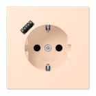 JUNG - SCHUKO Steckdose 16 A 250 V ~, mit USB 1 x Typ A,  SAFETY+, Serie LS, rose pâle