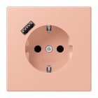 JUNG - SCHUKO Steckdose 16 A 250 V ~, mit USB 1 x Typ A,  SAFETY+, Serie LS, rose clair
