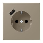 JUNG - SCHUKO Steckdose 16 A 250 V ~, USB 1 x Typ ASAFETY+, ombre naturelle moyenne
