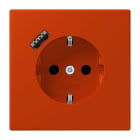 JUNG - SCHUKO Steckdose 16 A 250 V ~, USB 1 x Typ ASAFETY+, rouge vermillon 59
