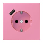 JUNG - SCHUKO Steckdose 16 A 250 V ~, mit USB 1 x Typ A, SAFETY+, Serie LS, rose vif