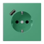 JUNG - SCHUKO Steckdose 16 A 250 V ~, mit USB 1 x Typ A,  SAFETY+, Serie LS, vert 59