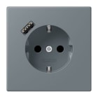 JUNG - SCHUKO Steckdose 16 A 250 V ~, mit USB 1 x Typ A,  SAFETY+, Serie LS, gris 59
