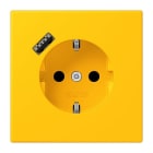 JUNG - SCHUKO Steckdose 16 A 250 V ~, mit USB 1 x Typ ASAFETY+, Serie LS, le jaune vif